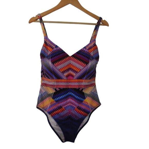 GOTTEX Women 10 Vintage One Piece Gottex Swimsuit  Retro 90s Built in Bra - Picture 1 of 6